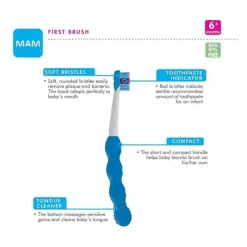 Mam Oral & Nasal Care*Boys' First Brush, 6M+