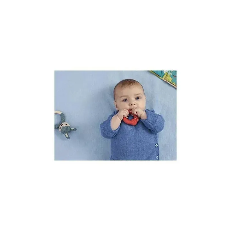 Mam Rattles & Teethers|Toys For 0-12 Months*Friends, Lucy The Snail, Red, 2+ Months, Red