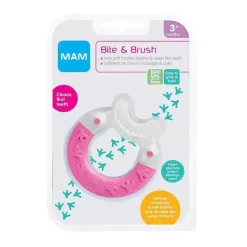 Mam Rattles & Teethers|Toys For 0-12 Months*Girl Bite & Brush Teether, 3M+
