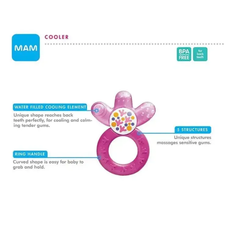 Mam Rattles & Teethers|Toys For 0-12 Months*Girl Cooler Teether, 4M+