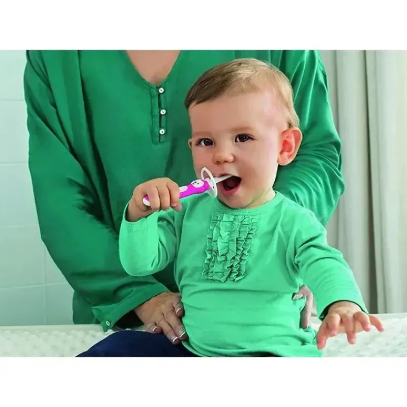 Mam Oral & Nasal Care*Learn to Brush Baby Toothbrush Set 5+M - Pink