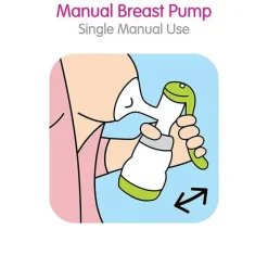 Mam Breast Pumps*Manual Breast Pump, Portable Breast Pump With Easy Start Anti-Colic Baby Bottle, Includes 2 Bottle Nipples, Unisex