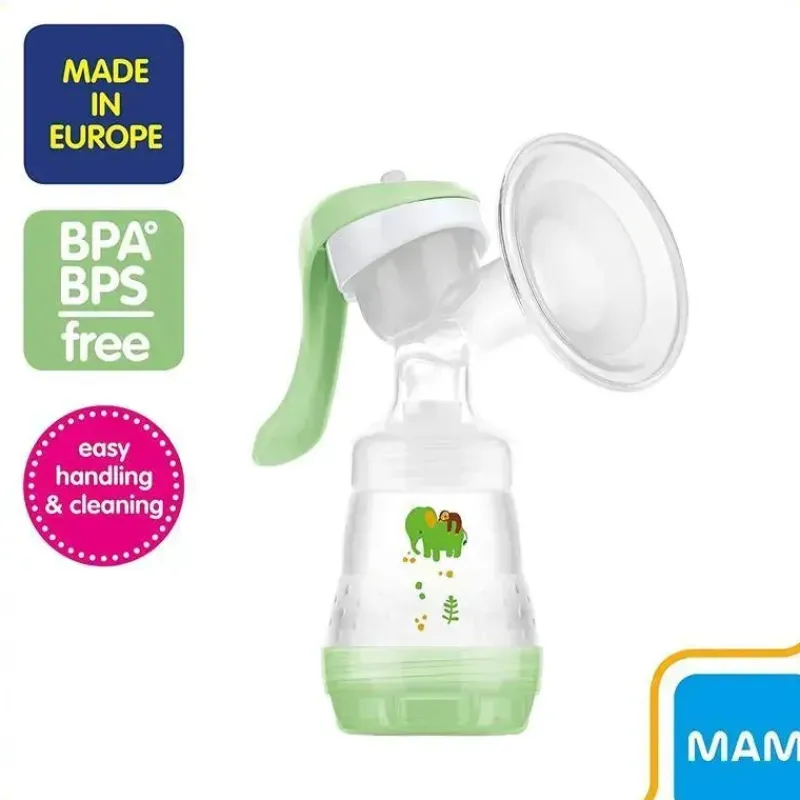 Mam Breast Pumps*Manual Breast Pump, Portable Breast Pump With Easy Start Anti-Colic Baby Bottle, Includes 2 Bottle Nipples, Unisex