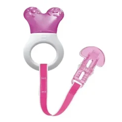 Mam Rattles & Teethers|Toys For 0-12 Months*Mini Cooler Teether With Clip Assorted Pink/Blue/Green