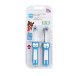 Mam Oral & Nasal Care*2-Pack 6+ Months Baby Toothbrush - Blue