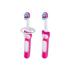Mam Oral & Nasal Care*2-Pack 6+ Months Baby Toothbrush - Pink