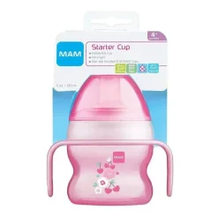 Mam Straw, Sippy & Training Cups|Dishes, Utensils & Food Containers*Starter Cup with Handles, Girl, 5 oz