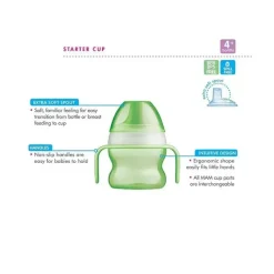 Mam Straw, Sippy & Training Cups|Dishes, Utensils & Food Containers*Starter Cup with Handles, Boy, 5 oz