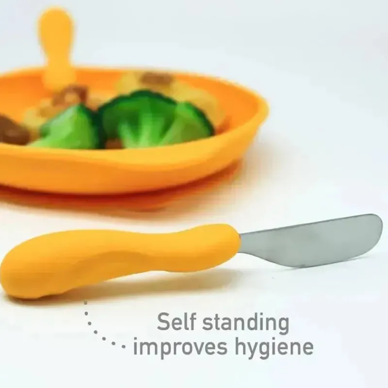 Marcus u0026 Marcus Utensils & Accessories|Dishes, Utensils & Food Containers*Marcus & Marcus - Game Anatomical Spoon Fork and Knife Elephant 3pcs