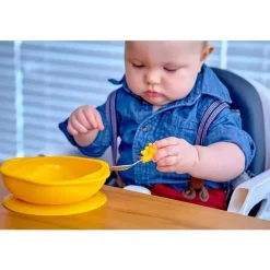 Marcus u0026 Marcus Suction Plates & Bowls|Dishes, Utensils & Food Containers*Marcus & Marcus - Lola Toddler Mealtime Set, Yellow