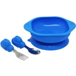 Marcus u0026 Marcus Suction Plates & Bowls|Dishes, Utensils & Food Containers*Marcus & Marcus - Lucas Toddler Mealtime Set, Blue