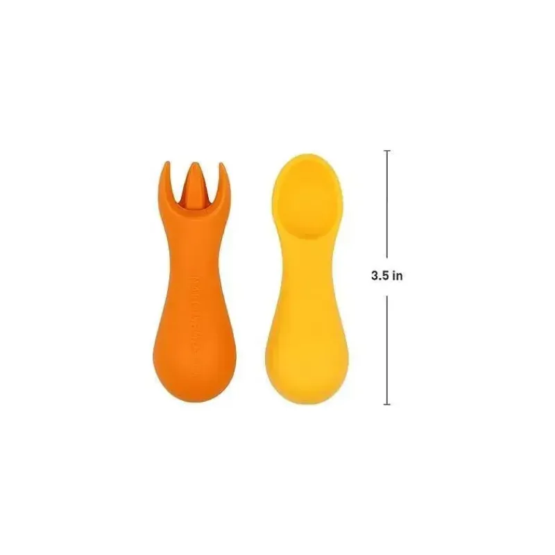 Marcus u0026 Marcus Utensils & Accessories|Dishes, Utensils & Food Containers*Marcus & Marcus - Silicone Palm Grasp Spoon & Fork Set, Lola