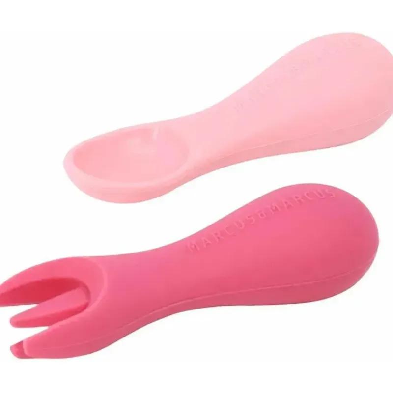 Marcus u0026 Marcus Utensils & Accessories|Dishes, Utensils & Food Containers*Marcus & Marcus - Silicone Palm Grasp Spoon & Fork Set, Pokey