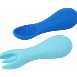 Marcus u0026 Marcus Utensils & Accessories|Dishes, Utensils & Food Containers*Marcus & Marcus - Silicone Palm Grasp Spoon & Fork Set, Lucas