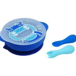 Marcus u0026 Marcus Suction Plates & Bowls|Dishes, Utensils & Food Containers*Marcus & Marcus - Toddler First Self Feeding Set, Lucas