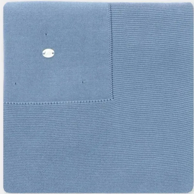 Martin Aranda Blankets & Quilts*- Baby Blanket Knit Noto 40'X40', Blue Francia