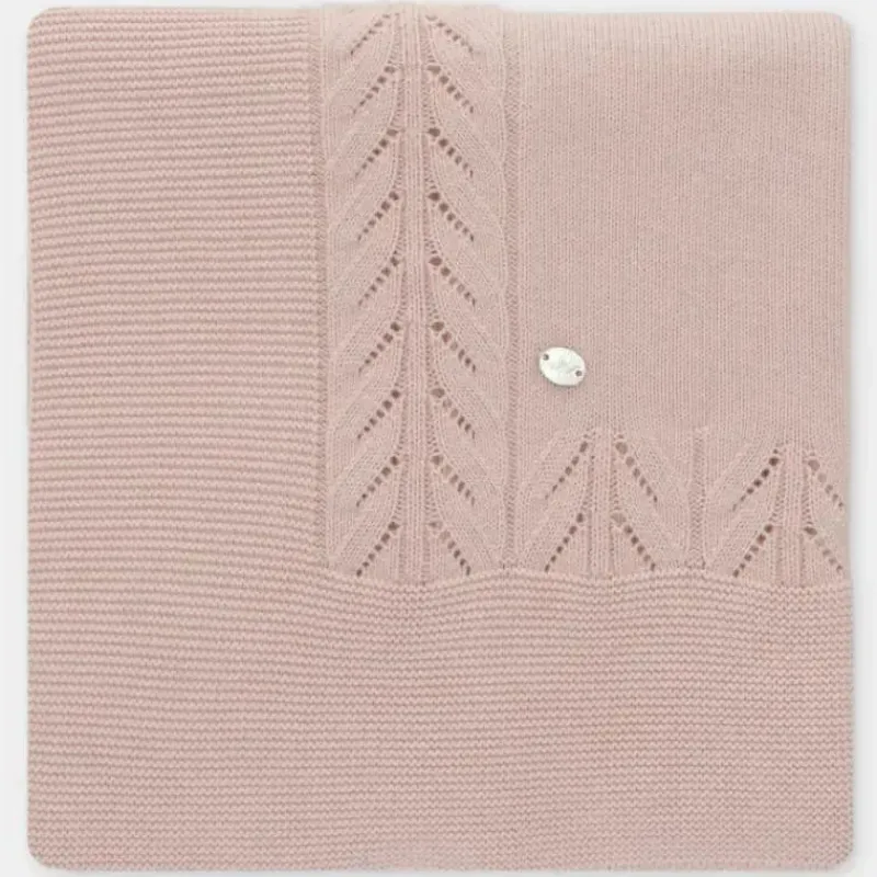 Martin Aranda Blankets & Quilts*- Baby Blanket Knit Lin 40'X40', Pastel Pink