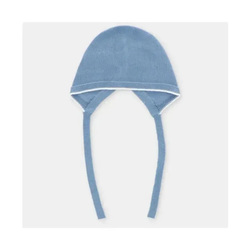 Martin Aranda Baby Hats*- Baby Bonnet Knit Noto, Blue Francia