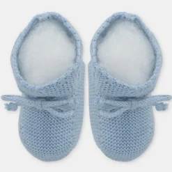 Martin Aranda Baby Shoes*- Baby Booties Knit Montefioralle, Celeste Bebé