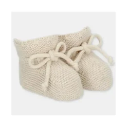 Martin Aranda Baby Shoes*- Baby Booties Knit Gold, Light Beige