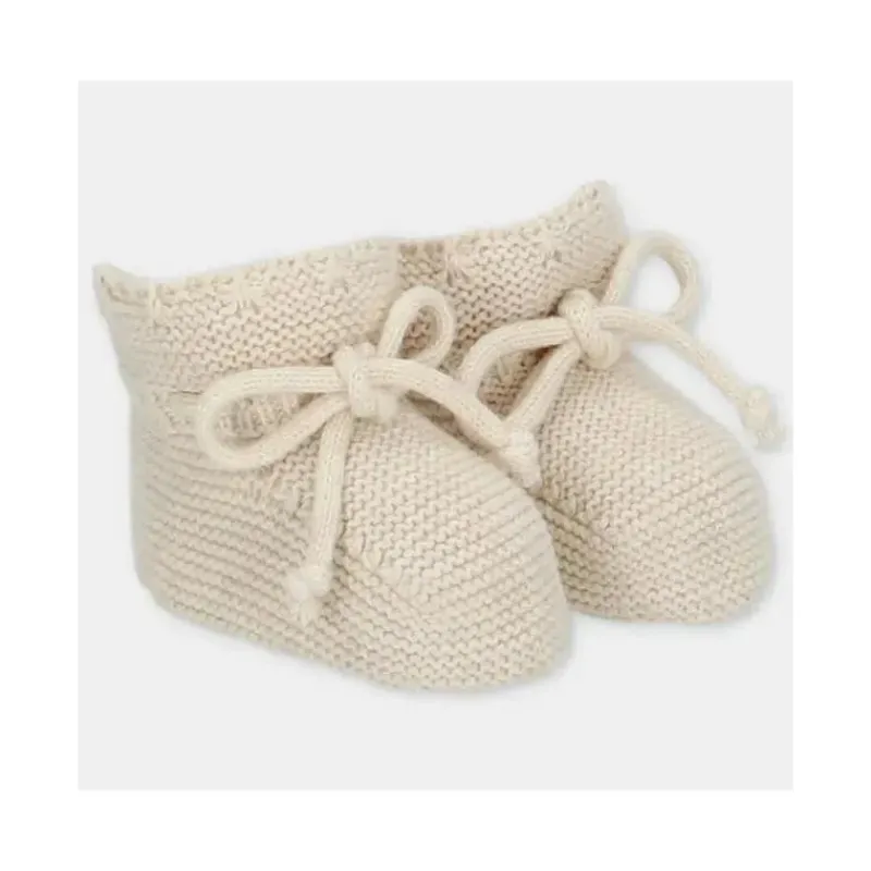 Martin Aranda Baby Shoes*- Baby Booties Knit Gold, Light Beige