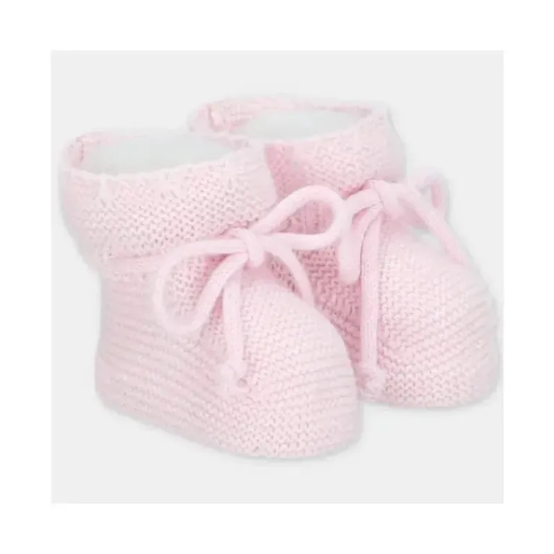 Martin Aranda Baby Shoes*- Baby Booties Knit Chiara, Ocean Blue
