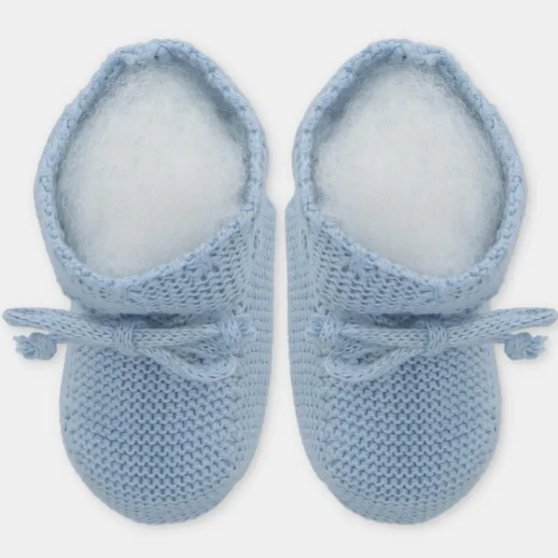 Martin Aranda Baby Shoes*- Baby Booties Knit Montefioralle, Blanco Roto