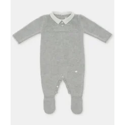 Martin Aranda Baby One-Pieces*- Baby Boy Long Romper With Feet Glace, Light Blue