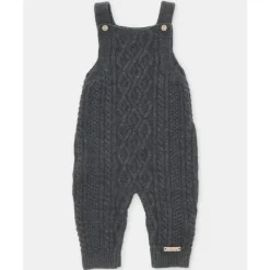 Martin Aranda Baby One-Pieces*- Baby Boy Separate Knit Short Overall Moutard, Light Grey
