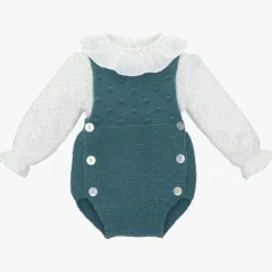 Martin Aranda Baby Sets*- Baby Boy Set Blouse & Overall Petit Flowers, Green