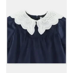 Martin Aranda Dresses|Baby Dresses & Skirts*- Baby Girl Velvet Holiday Dress Dark Blue