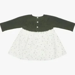 Martin Aranda Dresses|Baby Dresses & Skirts*- Baby Girl Dress Firmamento, Green