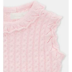 Martin Aranda Baby One-Pieces*- Baby Girl Short Knit Romper Airola, Lavanda