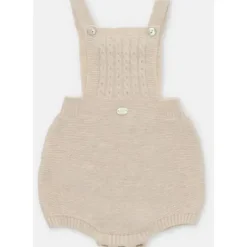 Martin Aranda Baby One-Pieces*- Baby Knit Overalls Gold Light Beige
