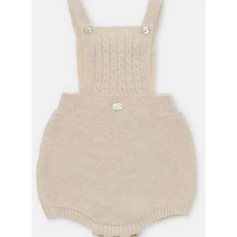 Martin Aranda Baby One-Pieces*- Baby Knit Overalls Gold Light Beige