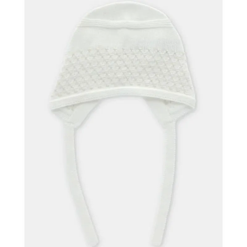 Martin Aranda Baby Hats*- Baby Knit Bonnet Albi, Blanco Roto