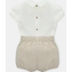 Martin Aranda Baby Sets*- Baby Set Shirt & Bloomer Woven Fabric Firenze, Arena