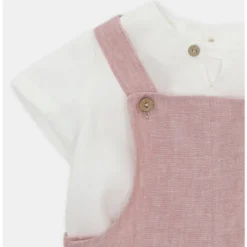 Martin Aranda Baby Sets*- Baby Set Shirt & Overall Woven Fabric Siena, Arena