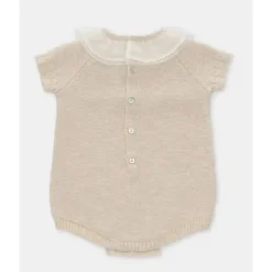 Martin Aranda Baby One-Pieces*- Baby Short Romper Knit Gold Light Beige