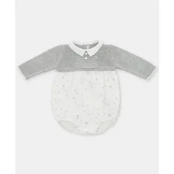 Martin Aranda Baby Sets*- Baby Short Knit Romper & Glace, Light Grey