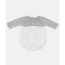 Martin Aranda Baby Sets*- Baby Short Knit Romper & Glace, Light Grey