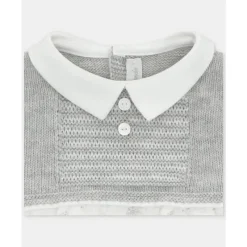 Martin Aranda Baby Sets*- Baby Short Knit Romper & Glace, Light Grey