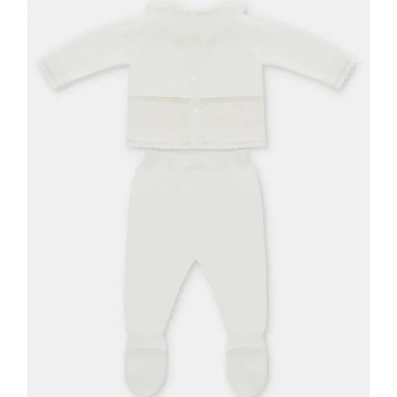 Martin Aranda Take Me Home Outfits*- 2Pk Set Sweater & Leggings Knit Albi, Blanco Roto