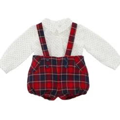 Martin Aranda Christmas Clothing|Baby Sets*- Set Shirt & Bloomer Woven Boy Natale, Red/White