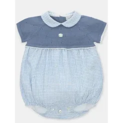 Martin Aranda Baby One-Pieces*- Short Romper Noto Blue Francia