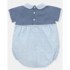 Martin Aranda Baby One-Pieces*- Short Romper Noto Blue Francia