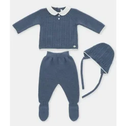 Martin Aranda Take Me Home Outfits*- Take Me Home Set Sweater, Leggings & Bonnet Neck Garden, Light Blue