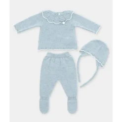 Martin Aranda Take Me Home Outfits*- Take Me Home Set Sweater, Leggings & Bonnet Flounce Ciel, Rosa Palo