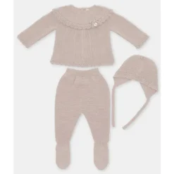 Martin Aranda Take Me Home Outfits*- Take Me Home Set Sweater, Leggings & Bonnet Peonia, Light Pink