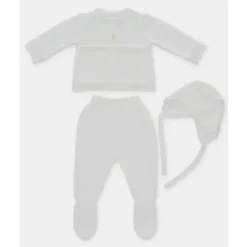 Martin Aranda Take Me Home Outfits*- Take Me Home Set Sweater, Leggings & Bonnet Valencie Tenerezza, Ivory